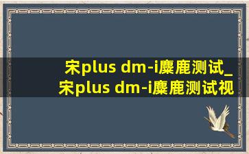 宋plus dm-i麋鹿测试_宋plus dm-i麋鹿测试视频